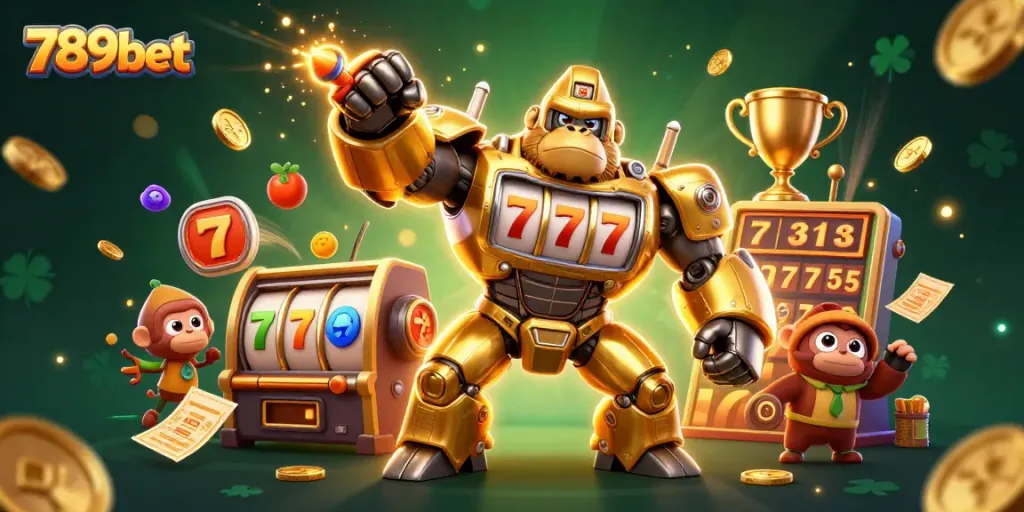 Engage with the thrilling world of 789bet showcasing dynamic gambling elements in a vibrant illustration.