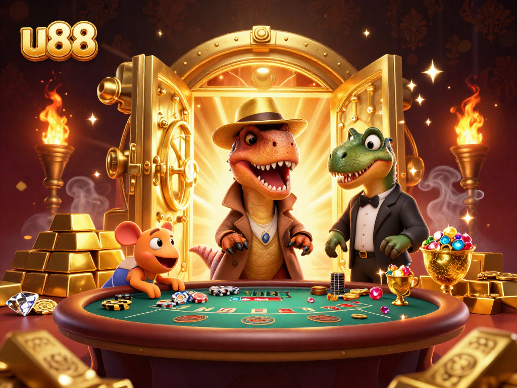 Win big with u88's exciting gaming experience featuring vibrant dinosaurs and treasure!