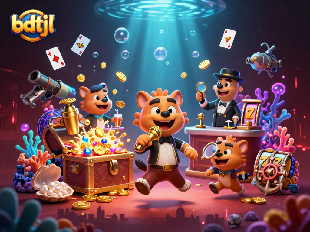 Experience casino fun with bdtjl's lively hyenas running a comedy club atmosphere.