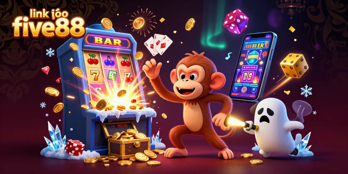 Experience the thrill of winning with link vào five88 in this vibrant casino scene featuring animated characters and game elements.