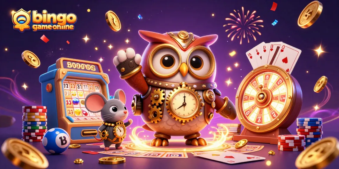 Engage in jackpot excitement with bingo-game-online's vibrant 3D scene featuring lively characters and winning elements.