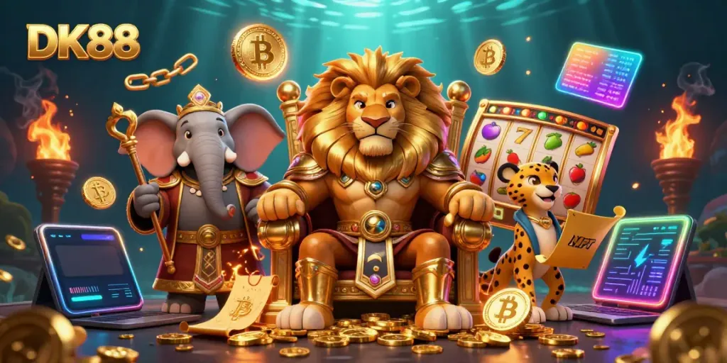 Experience thrilling games at DK88 casino featuring rich slot action and vibrant characters.