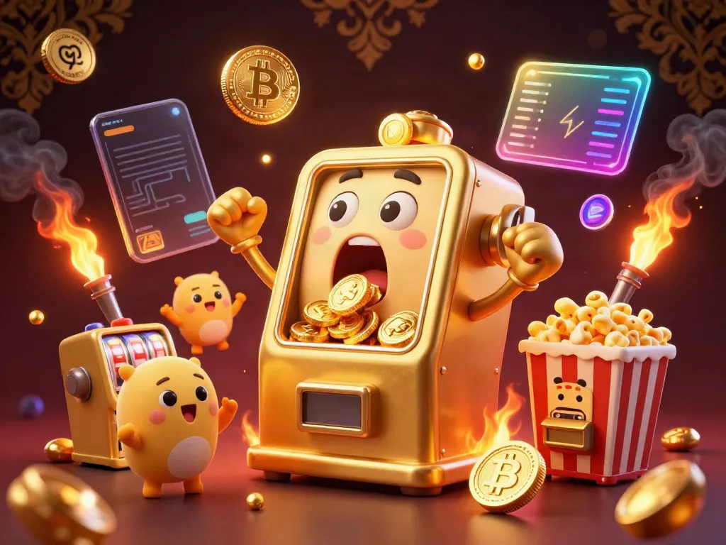 Experience thrilling wins at F8BET with animated slot machines celebrating jackpots and crypto excitement.