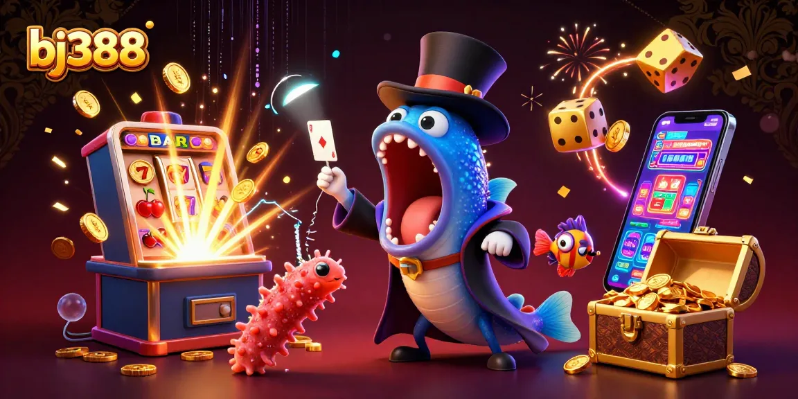 Experience bj388 excitement with a dynamic magical casino scene showcasing thrilling card tricks.