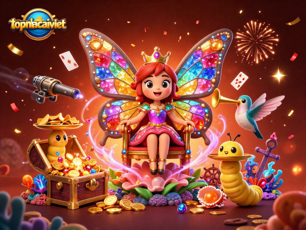 Experience thrilling gaming action with topnhacaiviet's vibrant casino illustration, filled with excitement and dynamic elements.