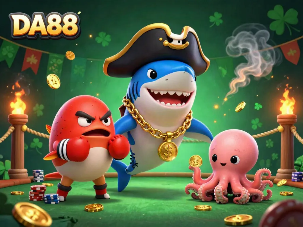 Engage with DA88's thrilling betting scene featuring dynamic characters and festive atmosphere.