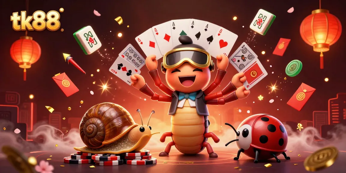 Experience the excitement of tk88 as you engage with a unique millipede dealer in a vibrant casino scene.