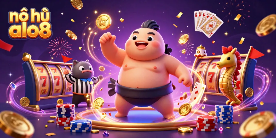 Experience captivating nổ hũ alo8 action with vibrant graphics showcasing colorful slot reels and casino excitement.