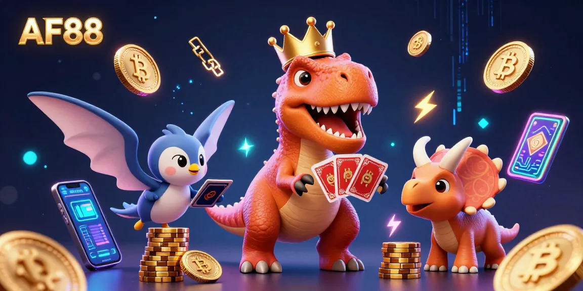 Engaging customers at AF88 with a dynamic casino scene featuring fun 3D characters and vibrant gameplay.