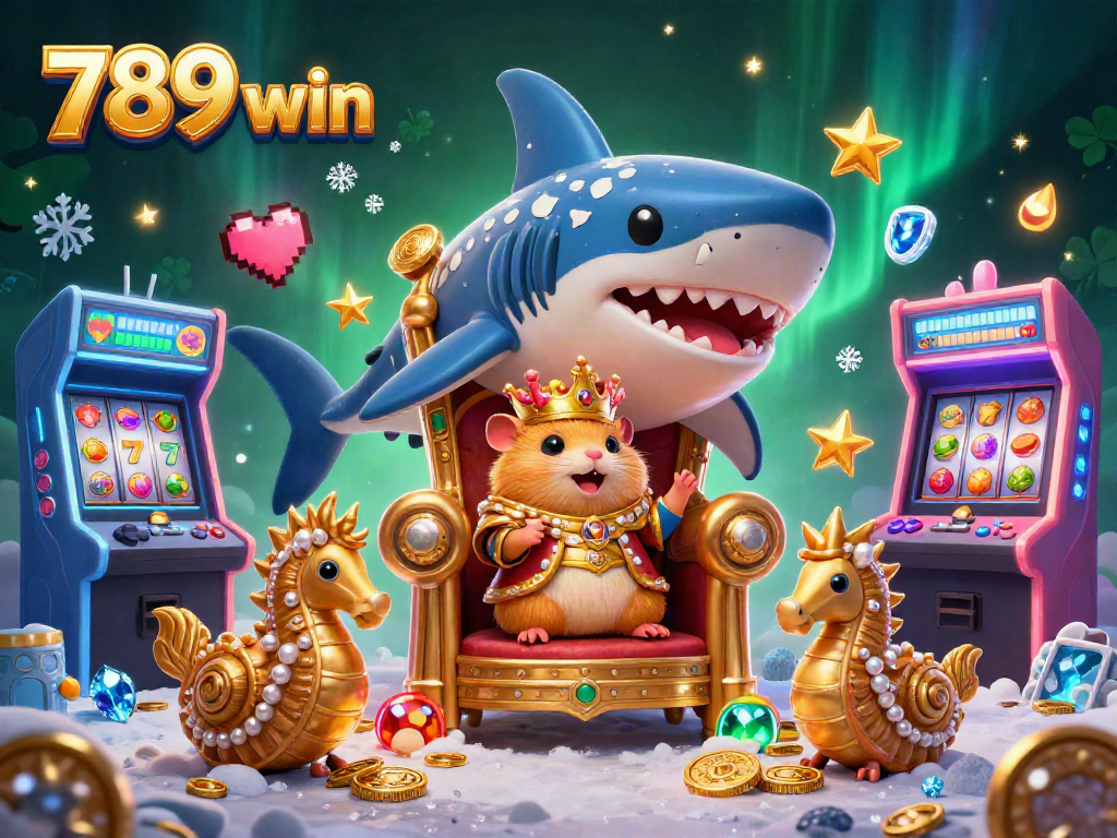 Experience thrilling 789 win gameplay with a vibrant 3D casino scene featuring captivating characters and gaming elements.