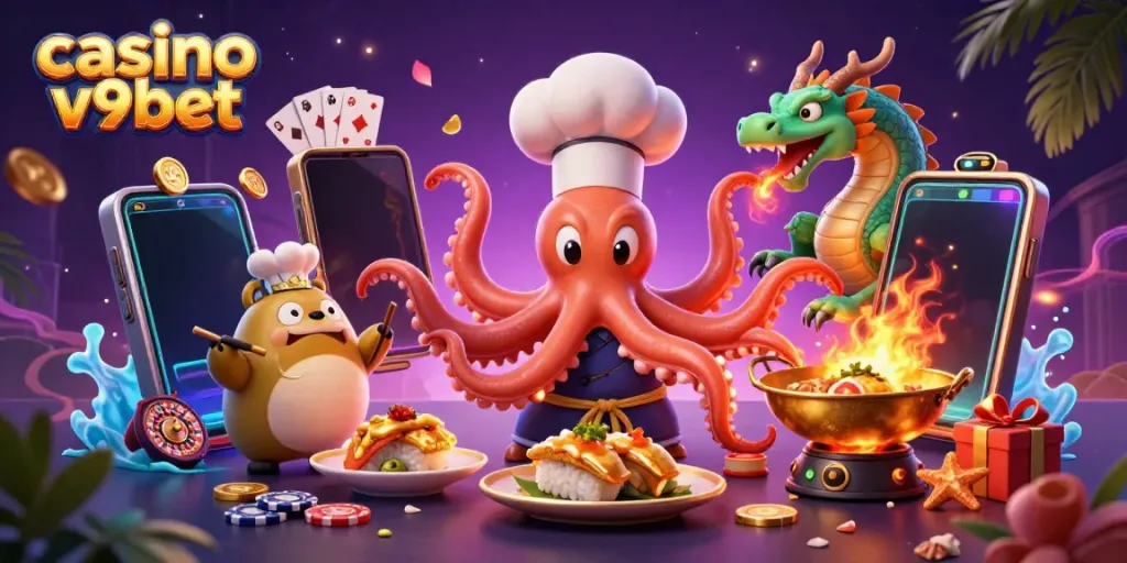 Experience the thrill of casino v9bet with vibrant characters, interactive games, and golden rewards.