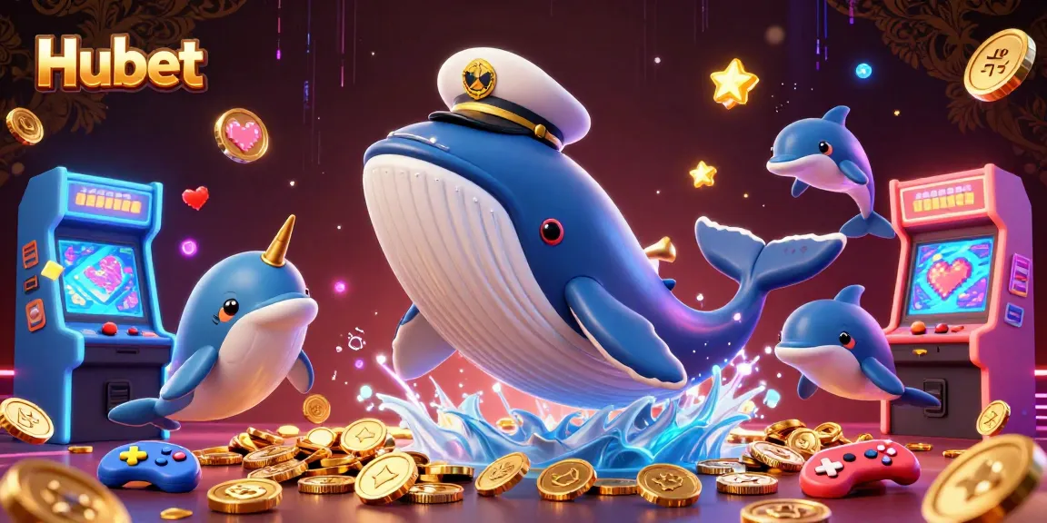 Hubet offers an exhilarating gaming experience with whales, narwhals, and dolphins amidst dynamic casino elements.