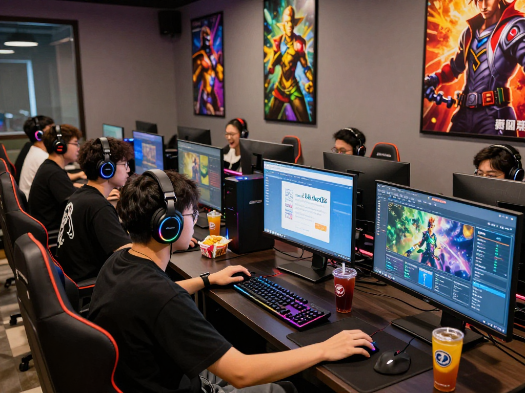 Engaging gaming session featuring Game Bài Net88 in a vibrant digital lounge.