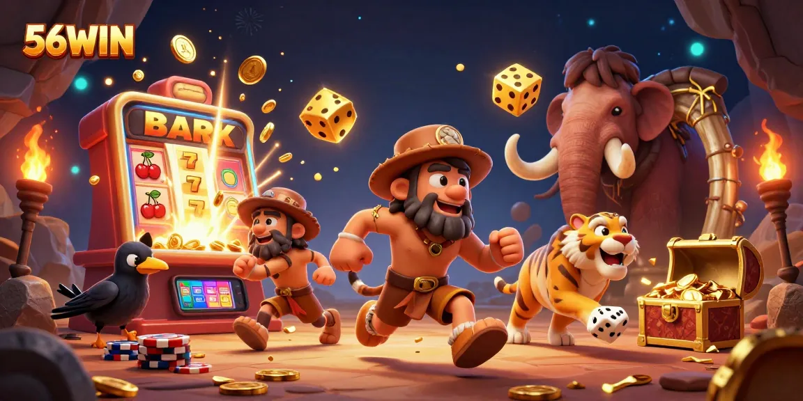 Experience thrilling wins at 56WIN with dynamic casino action featuring colorful game elements.