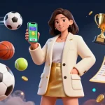 Engage with Hitclub through dynamic sports betting activities, showcasing vibrant 3D elements and winning visuals.