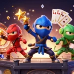 Experience winning strategies at lc88 with a vibrant 3D casino illustration featuring a dynamic ninja team.