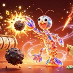 Engage in thrilling casino action with Debet as a galactic samurai conquers treasure-filled asteroids.