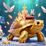 Engage at hello88 com with a vibrant scene of golden tortoise casino and dynamic rabbit dealer.