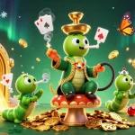Engage in the excitement of c168com with a vibrant casino scene featuring treasures and characters.