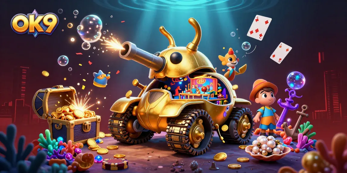 Engage with ok9 in a vibrant 3D casino scene filled with vibrant energy and elements of play.