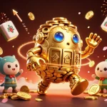 Engaging slot gaming scene featuring a golden golem and vibrant casino elements