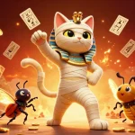Spin the reels of excitement with 11WIN featuring a dynamic Egyptian-themed casino scene.