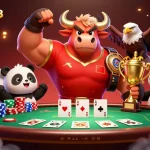 Win big at nhacaiuytin88 with a vibrant 3D casino scene featuring dynamic characters and poker elements.