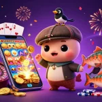 Engage with the exciting world of 7Ball through vibrant casino games and joyful cartoon characters.