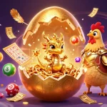 Experience thrilling wins with 9bet's exciting lottery games, featuring vibrant elements and golden surprises.
