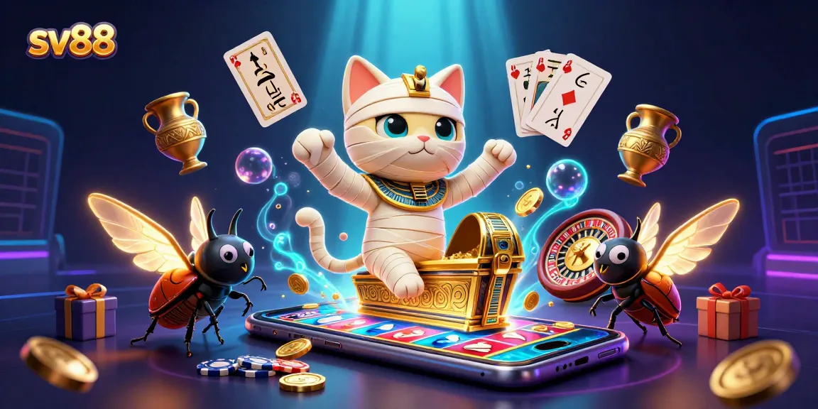 Win big with sv88 in a dazzling pyramid casino featuring unique characters and vibrant gaming elements.