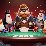 Experience 7m underwater poker with jolly walrus, dealer penguin, and bluffing pufferfish