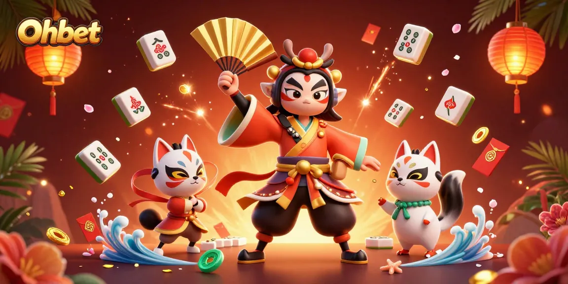 Experience thrilling gameplay with Oxbet, featuring vibrant 3D illustrations of kabuki characters in a casino scene.