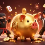 Tải SunWin for thrilling casino experiences with animated piggy bank and vibrant game elements.