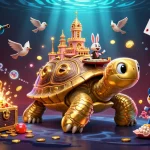 Experience the magic of MM99 LOCKER, where a golden tortoise hosts a thrilling casino adventure!