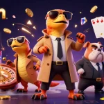 Experience the excitement of vipwin casino with raptors in disguise, golden coins, and vibrant game elements.