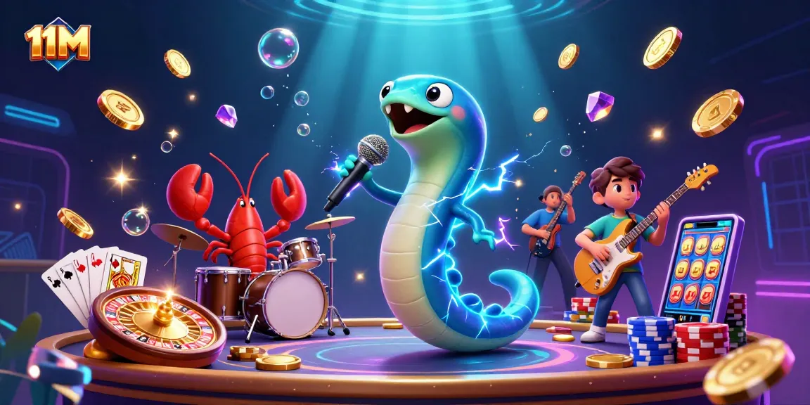 Engage with 11M's thrilling underwater casino experience featuring vibrant characters and dynamic gaming elements.