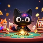 Experience the allure of Sunwin with vibrant casino elements amidst cosmic characters.