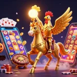 Spin slots at HH88 in an enchanting casino scene filled with golden coins and vibrant games.