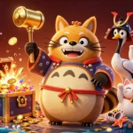 Experience thrilling wins with Lucky 88's vibrant casino illustration packed with joyful characters and dynamic elements.
