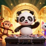 Experience the excitement with harga toto as a DJ panda spins roulette wheels and treasures shine