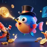 Experience the thrilling gameplay of hay88 with vibrant gambling characters and crypto elements!