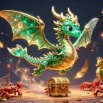 Engage with hi88 chat for thrilling casino experiences, featuring animated sea dragon and treasure elements.