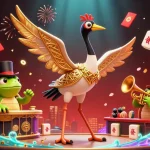 Spin lucky reels at Raybet with vibrant gaming elements and festive characters.