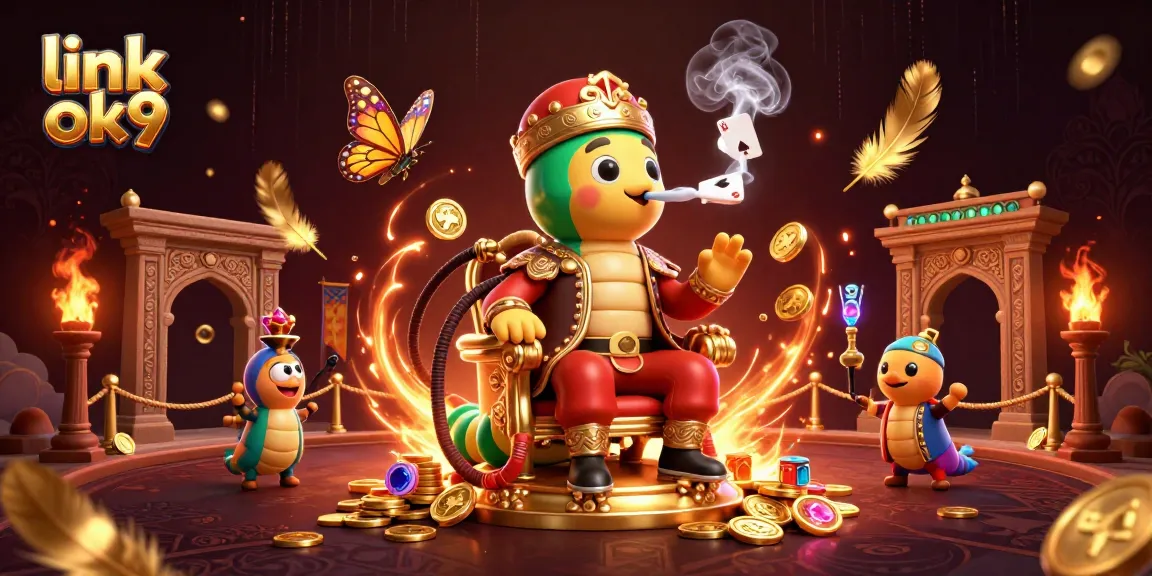 Experience the excitement of gambling online with link ok9, featuring vibrant casino illustrations.
