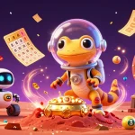 tr88 entertains players as a Martian gecko discovers a golden casino amidst vibrant gambling elements.