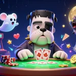 Experience the excitement at cf68 with a lively 3D casino illustration featuring unique characters and gaming elements.