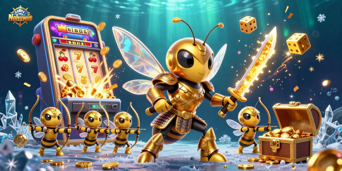 Nohuwin offers an exciting casino experience with vibrant slot machines and captivating gaming elements.