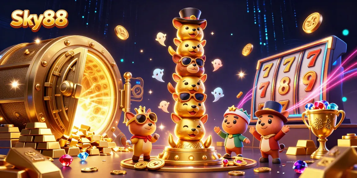 Join the adventure with Sky88's vibrant casino experience showcasing classic slots and treasures.