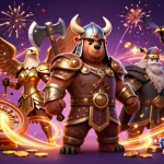 Engage with exciting games at nhà cái 98win, featuring vibrant characters and dazzling casino elements.