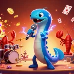 luongson tv showcases an electrifying underwater casino scene with vibrant characters celebrating gambling